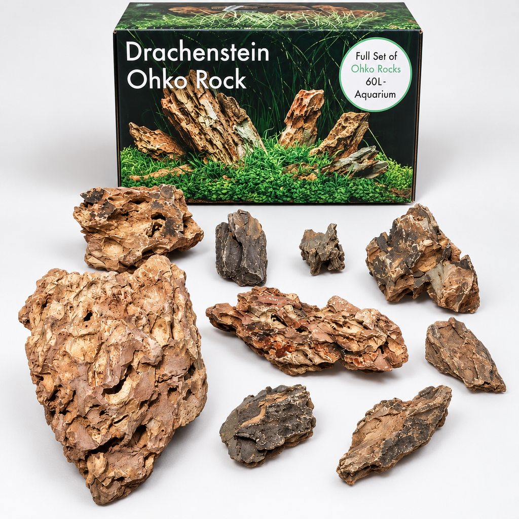 Kit Dragon Stone Ohko Rock – 9 pierres pour aquarium 60 L