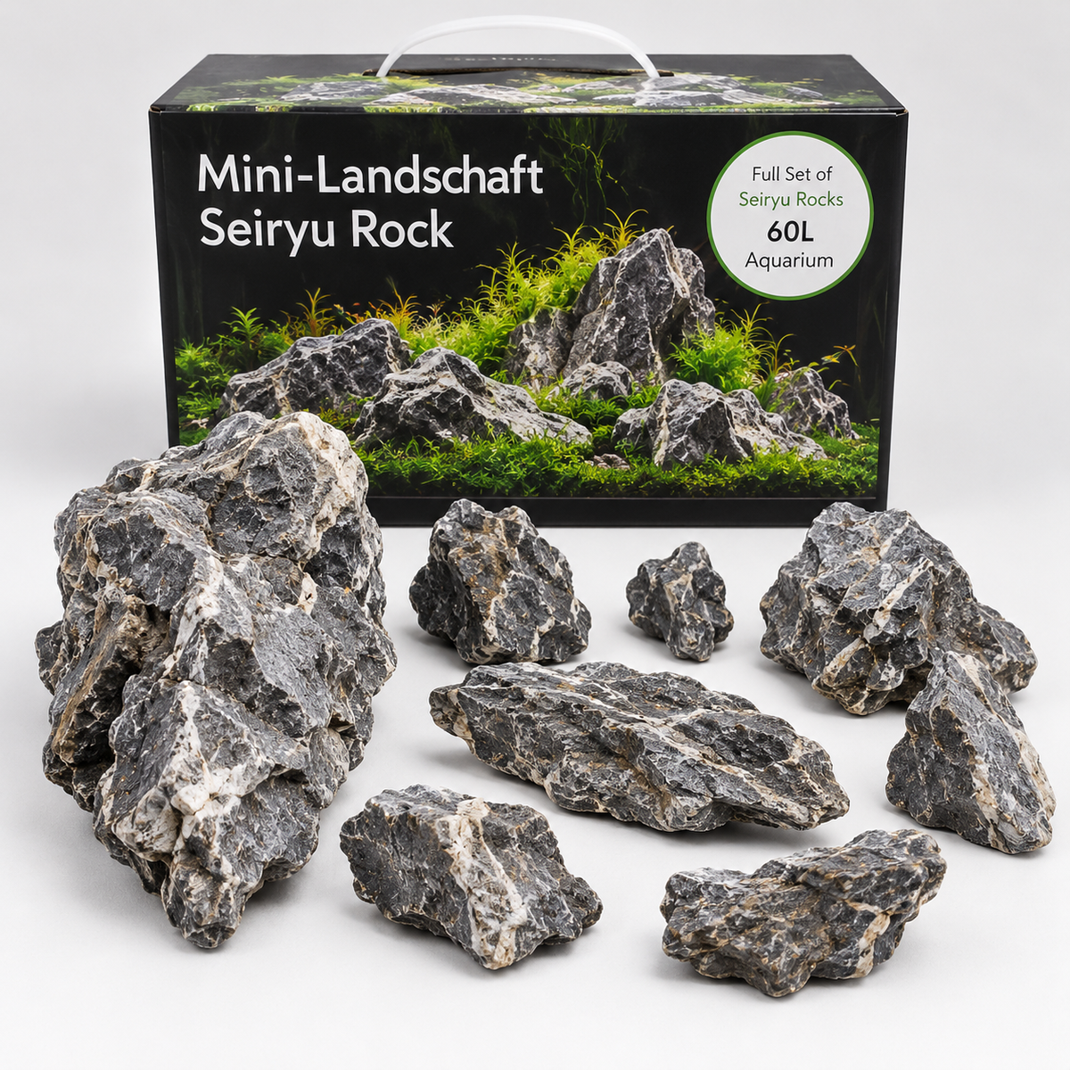 Kit Seiryu Rock Mini Landscape – 9 pierres pour aquarium 60 L